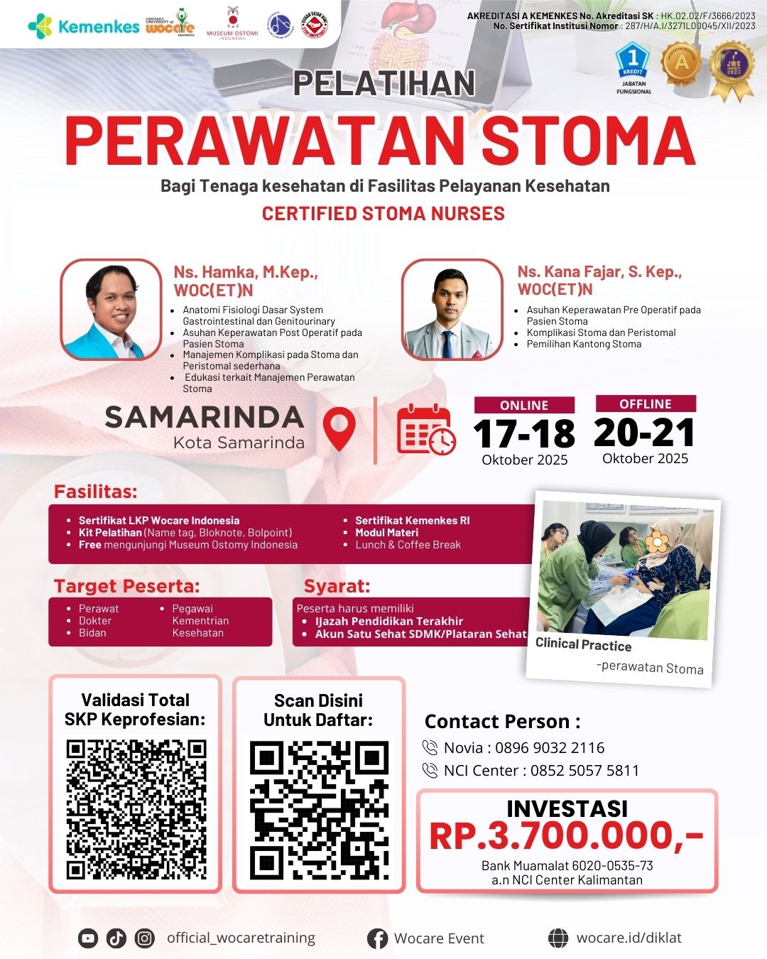 CANCEL PELATIHAN PERAWATAN STOMA (CSN) SAMARINDA AGUSTUS 2025